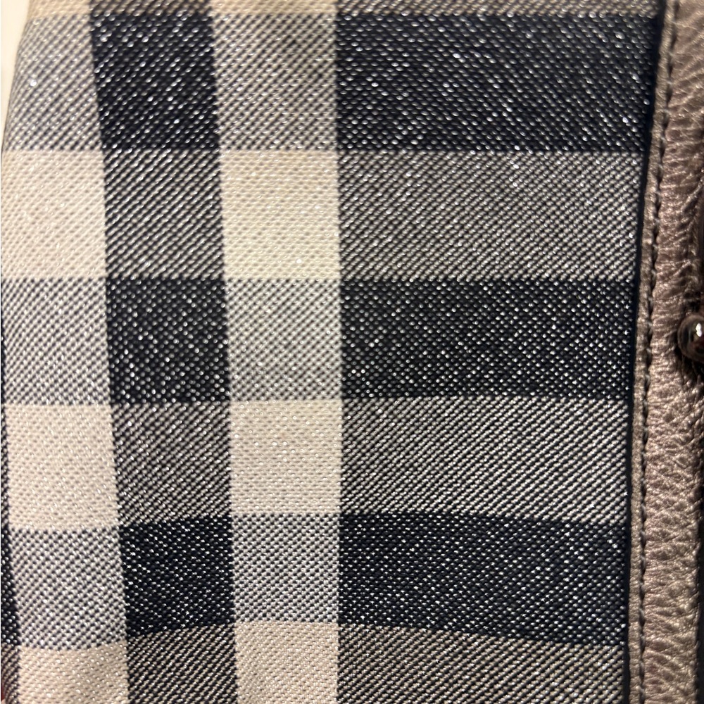 Burberry Checkered Black and Gray Cosmetic Bag - Picture 10 of 10
